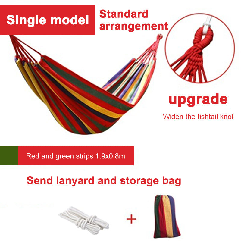 280*80cm  Camping Portable Outdoor Hammock Folding Single Hanging Canvas Hammock eprolo