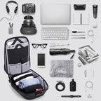 Cross border men's double shoulder bag multi function anti-theft 15.6 inch computer package British bag leisure business bag - Whispering Desires Shoppe