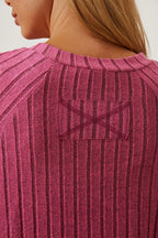 Basic Bae Ribbed Thumbhole Long-Sleeve Tee - Whispering Desires Shoppe