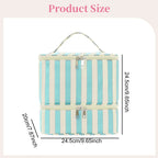 Double Layer Nail Polish & Essential Oils Storage Bag, Portable 30-Compartment Nail Care Kit, Manicure Tools Organizer Case eprolo
