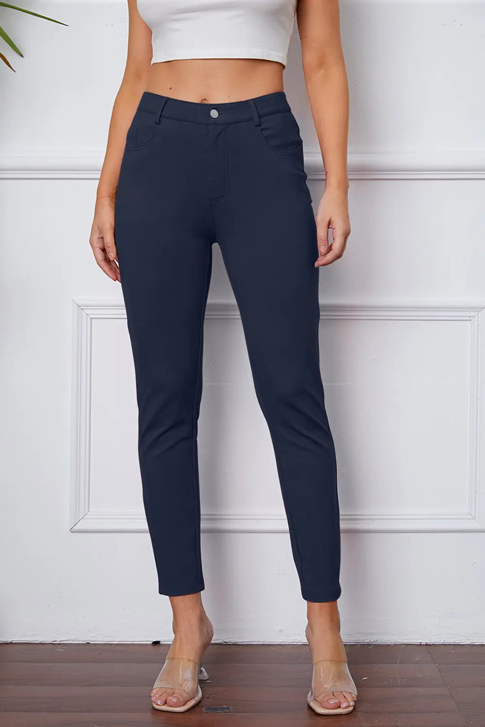 StretchyStitch Pocketed Pants — Basic Bae - Whispering Desires Shoppe