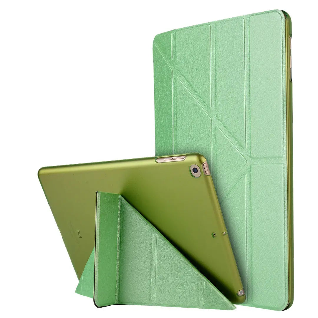 Compatible with Apple, Applicable to new ipadPro11 silk holster ultra-thin protective shell 9.7 dormant deformation leather case - Whispering Desires Shoppe