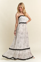 ADORA Floral Adjustable Strap Maxi Cami Dress - Whispering Desires Shoppe