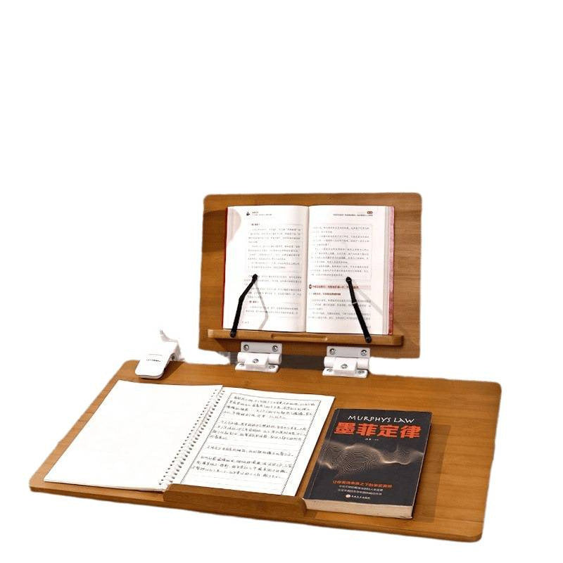 Double-Layer Writing Board,Adjustable Tilt Book Rack Wooden Reading Stand eprolo