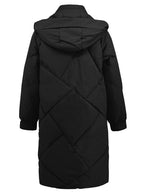 Long Sleeve Longline Hooded Winter Coat with Pockets - Whispering Desires Shoppe