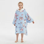Kids Unisex Winter Warm Double Layers Sherpa Fleece TV Pocket Hoodies Blanket Hoodie Snuggle with Sleeves eprolo