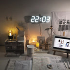 3D LED Digital Alarm Clock with Colorful Display, 12/24 Hour Format for Office, Living Room, Bedroom, Kitchen eprolo
