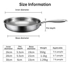 30cm Pure Titanium Nonstick Frying Pan - Coating-Free Patterned Meat Pan, Home Cooking Kitchen Utensil eprolo