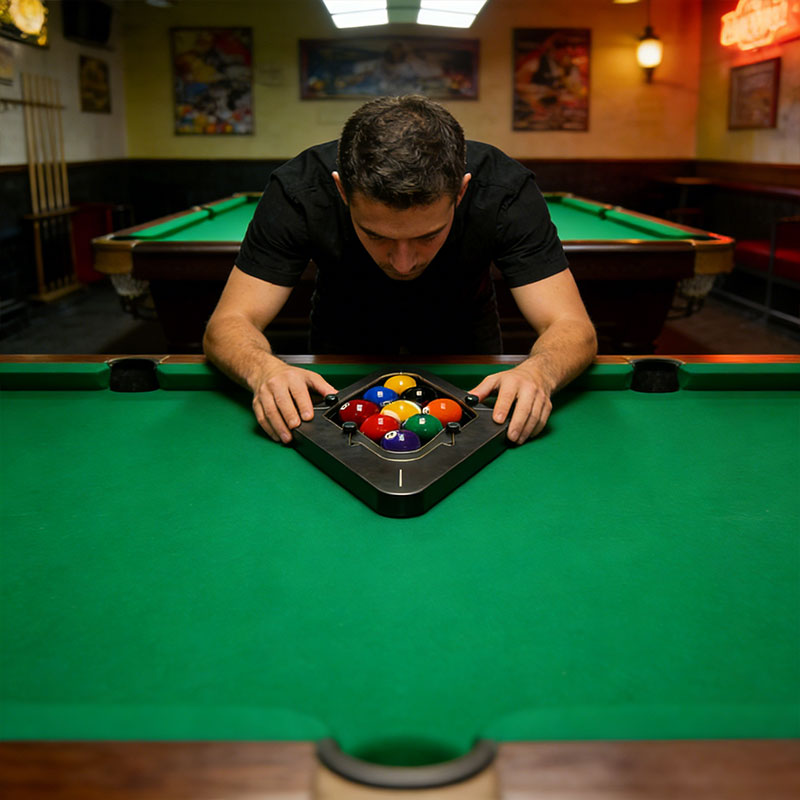 Precision Professional Billiard Ball Rack | Solid Wood, Zero-Gap 8-Ball & 9-Ball Pool Rack eprolo