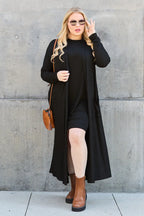 Basic Bae Open-Front Long Sleeve Cover Up - Whispering Desires Shoppe