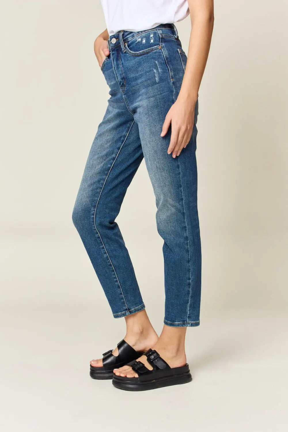 Judy Blue High-Waist Tummy Control Slim Jeans - Whispering Desires Shoppe