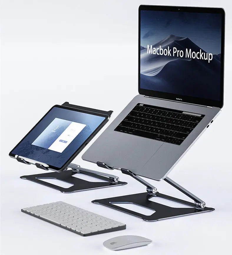 Foldable Laptop Table Stand With Double Cooling Fan - Whispering Desires Shoppe
