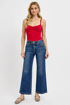 RISEN Full Size Tummy Control Bootcut Jeans Plus Size - Whispering Desires Shoppe