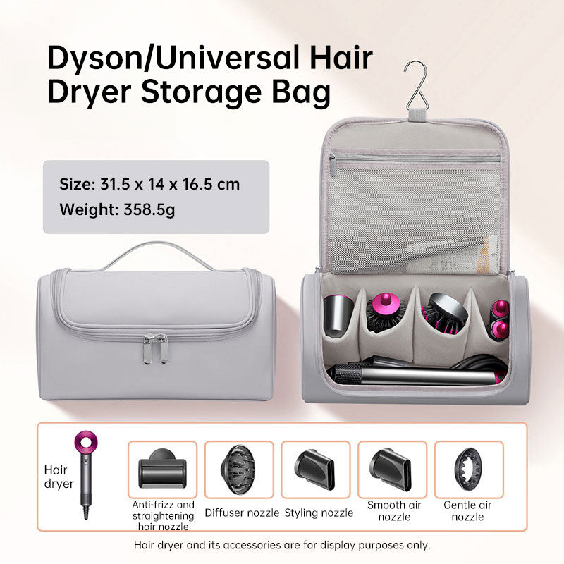 Large Capacity Hair Dryer Organizer Bag | PU Leather, Waterproof, Double-Layer & Non-Slip Interior for Travel, Salon & Home eprolo