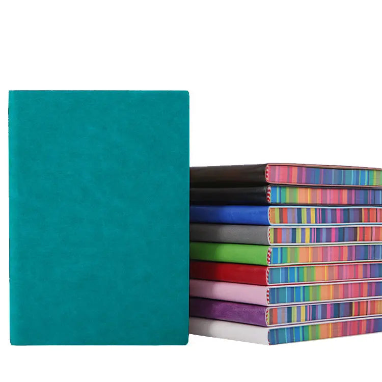 Colorful Rainbow Side A5 Leather Cover Notebook - Whispering Desires Shoppe