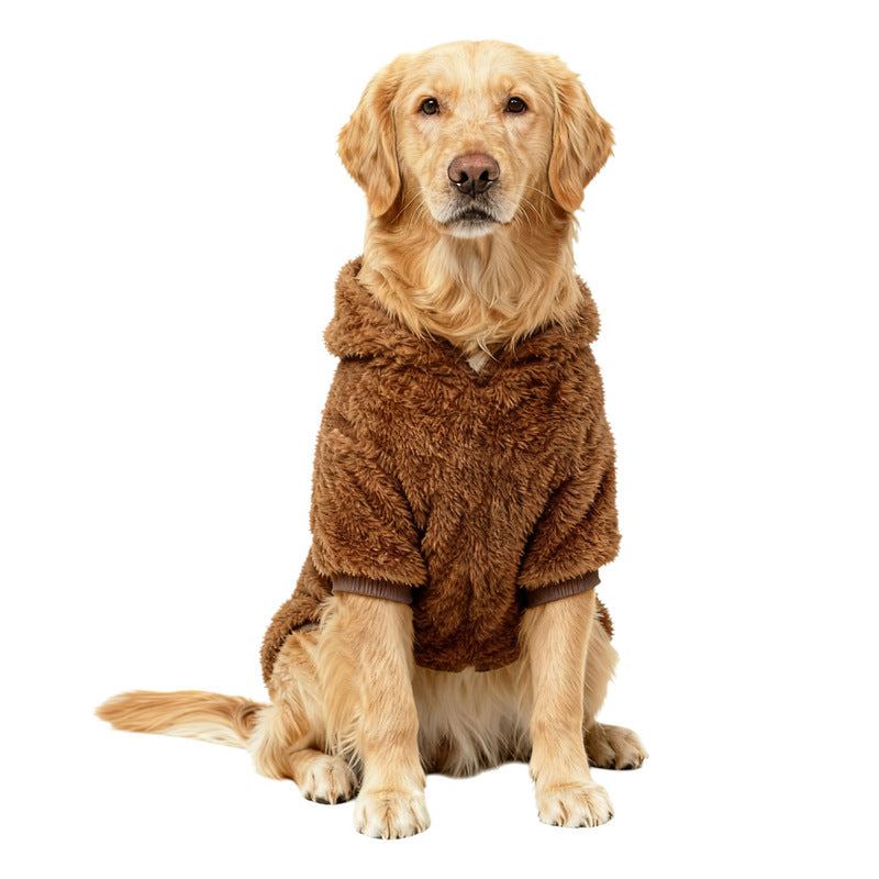 Warm Winter Dog Hoodie for Golden Retriever & Labrador - Fleece-Lined Outdoor Dog Coat for Medium & Large Breeds eprolo