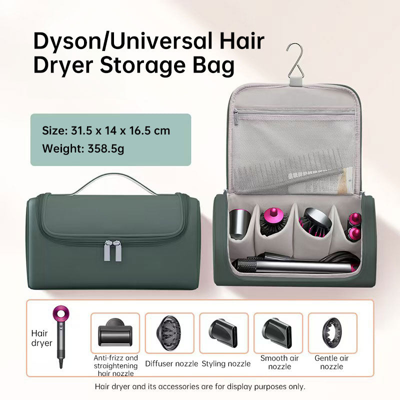 Large Capacity Hair Dryer Organizer Bag | PU Leather, Waterproof, Double-Layer & Non-Slip Interior for Travel, Salon & Home eprolo