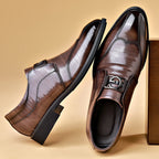 Men's pointed leather shoes, business casual shoes, men's shoes, versatile, breathable, wedding shoes, lazy shoes eprolo