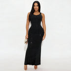 Fashion Women's Sexy Rhinestone High-Waisted Reversible Dress eprolo