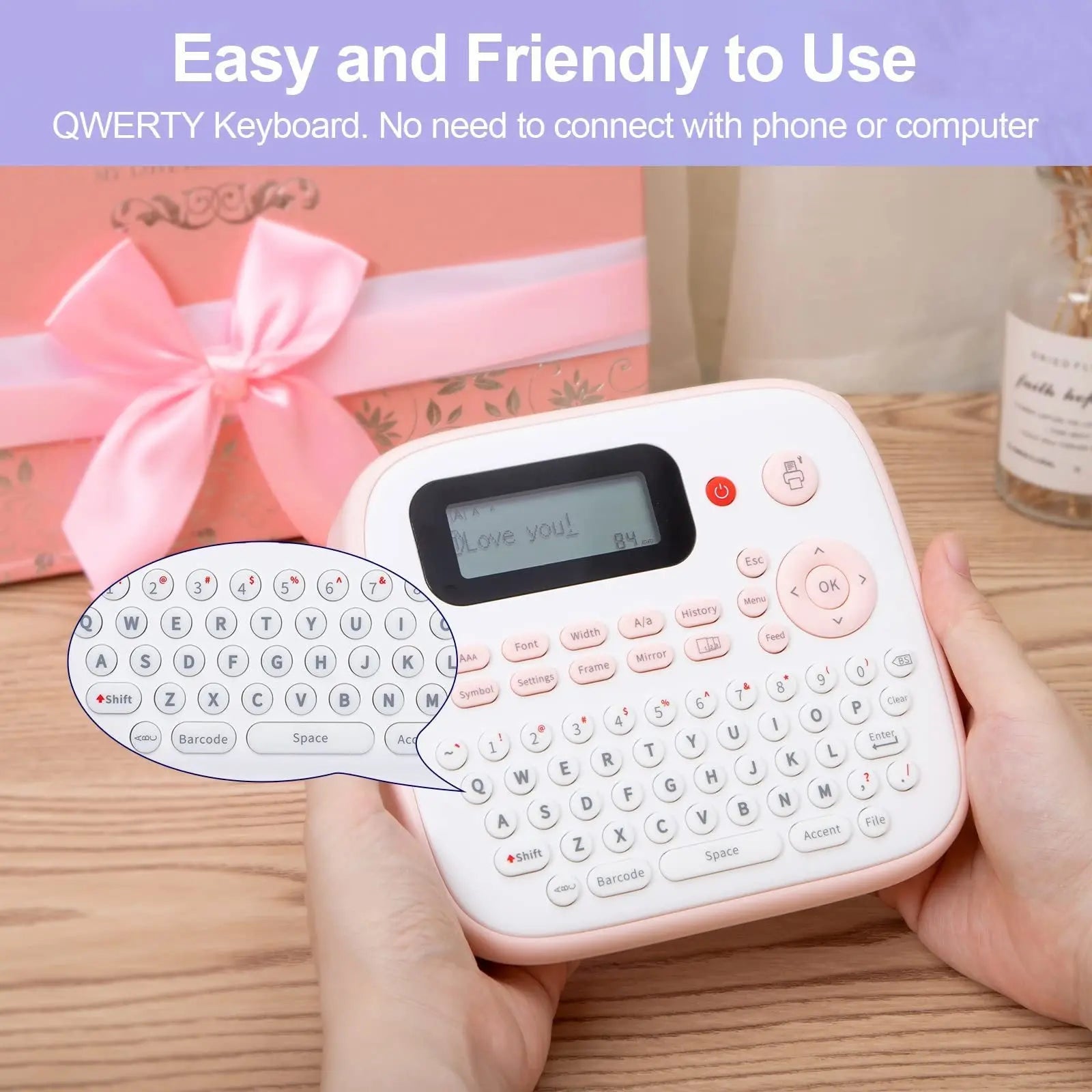 Mini Portable Label Printer Ink-free Bluetooth - Whispering Desires Shoppe