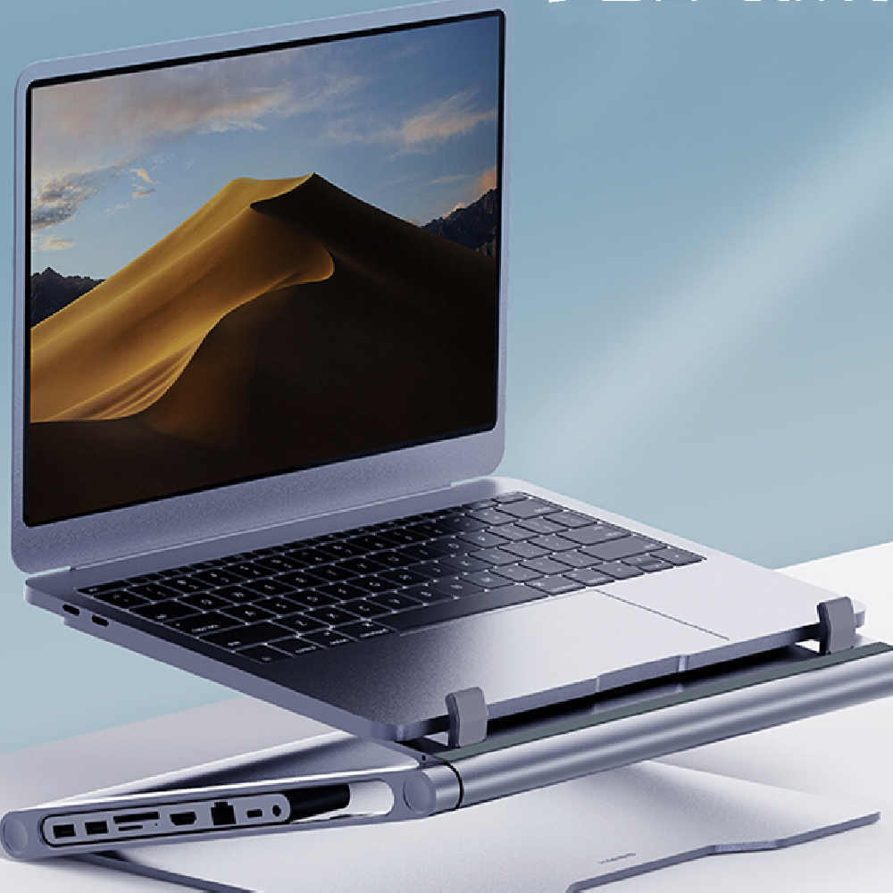 Lapstop Stand With 8-in-1 Docking Station - Whispering Desires Shoppe