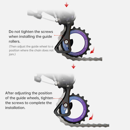 18T Rear Derailleur Ceramic Jockey Wheel Set - 9/10/11 Speed Hollow Eccentric Pulley Guide, R8000/R7000 Bike Parts eprolo