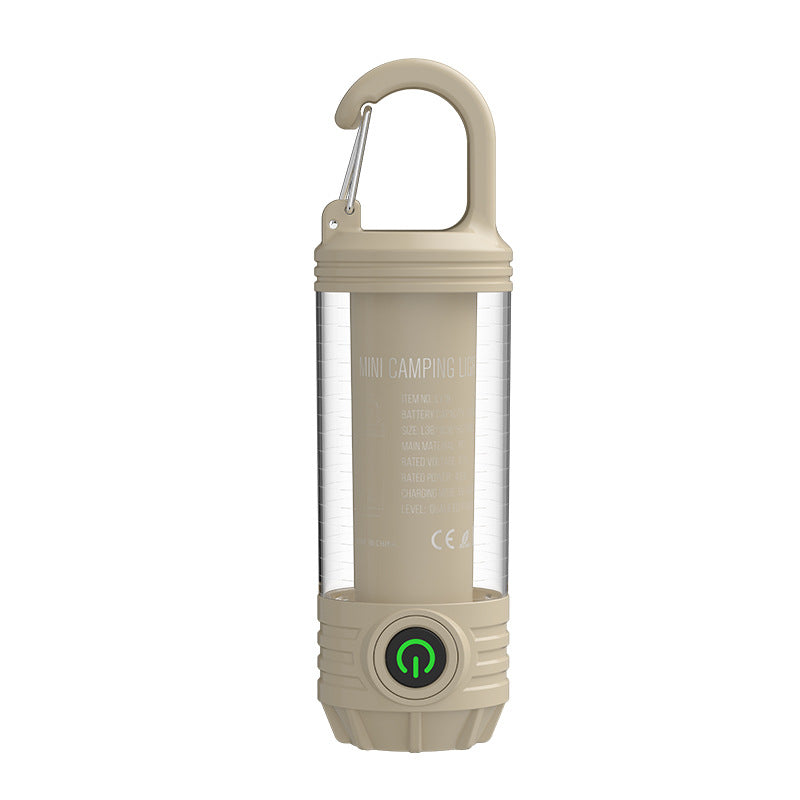 Multi functional outdoor camping light, portable strong light flashlight, rechargeable mini retro camping atmosphere light eprolo