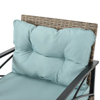 Patio Furniture, Outdoor Furniture, Seasonal PE Wicker Furniture, Four Set Wicker Furniture With Black Metal Table eprolo