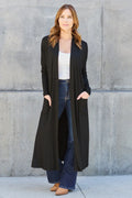 Basic Bae Open-Front Long Sleeve Cover Up - Whispering Desires Shoppe