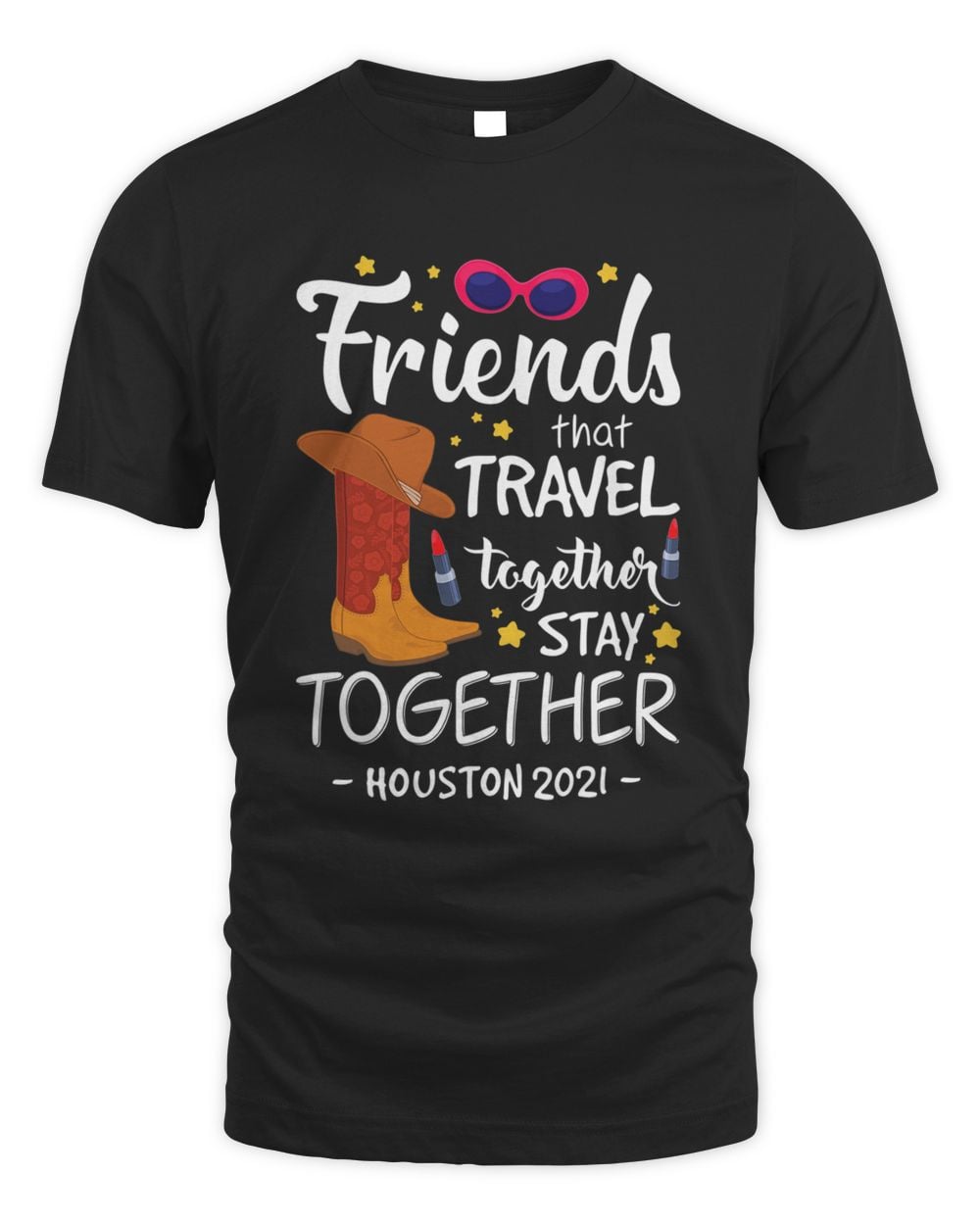 Friends That Travel Bachelorette 2021 Houston Girls Trip T-Shirt Whispering Desires Shoppe