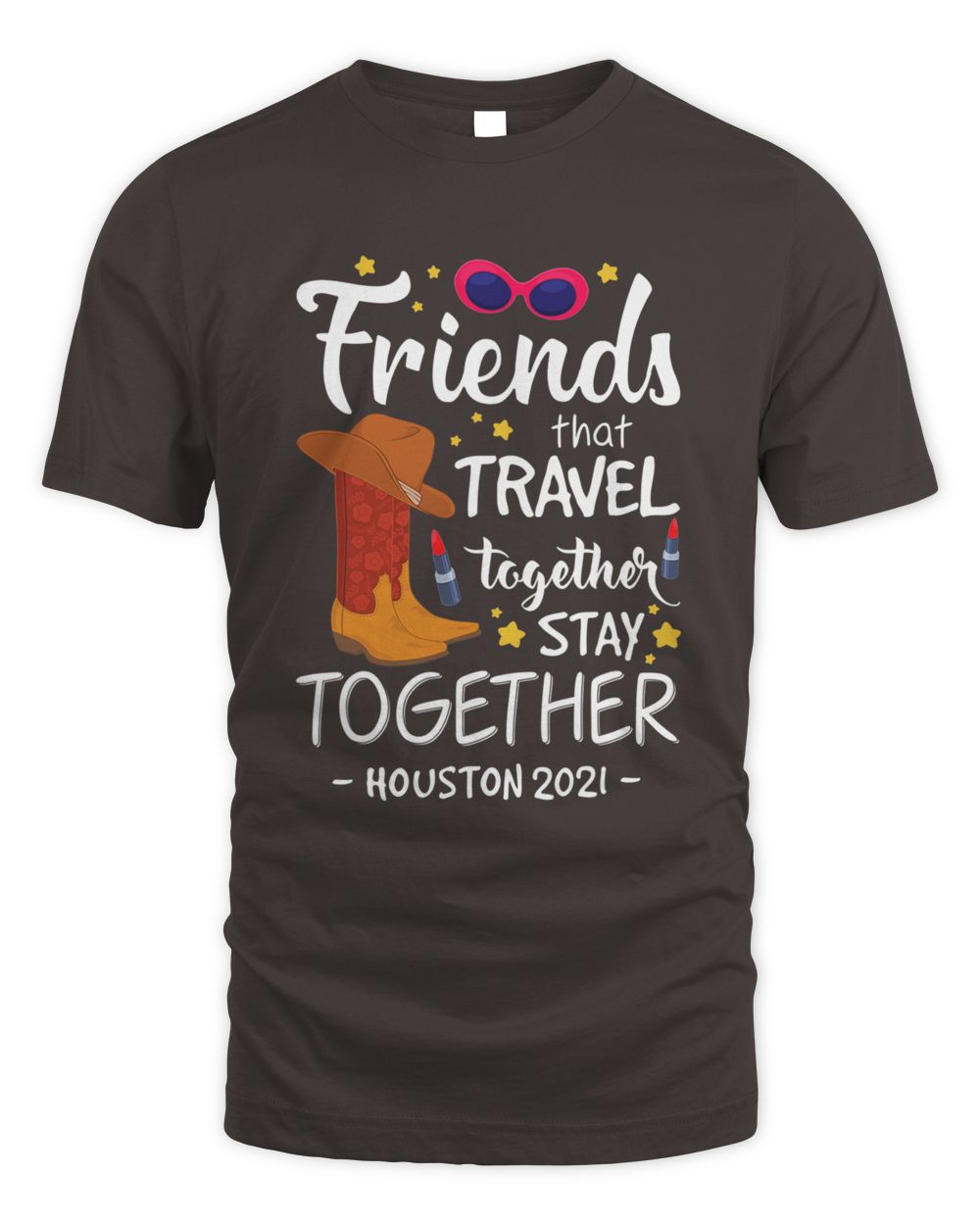 Friends That Travel Bachelorette 2021 Houston Girls Trip T-Shirt Whispering Desires Shoppe