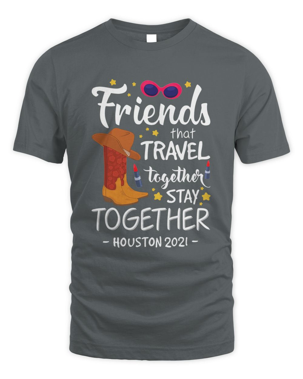 Friends That Travel Bachelorette 2021 Houston Girls Trip T-Shirt Whispering Desires Shoppe