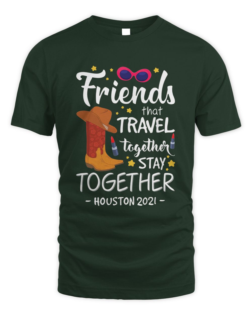 Friends That Travel Bachelorette 2021 Houston Girls Trip T-Shirt Whispering Desires Shoppe