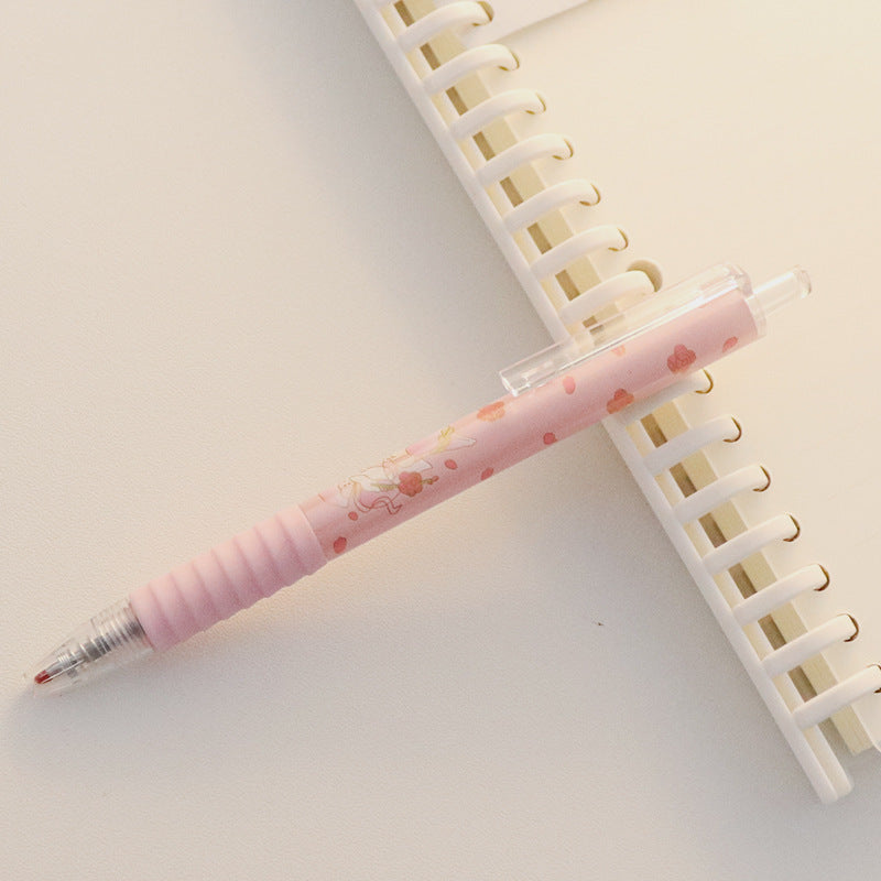 Cute Peach Press Gel Pen Korean Stationery Kawaii Gel Ink Rollerball Pens - Whispering Desires Shoppe