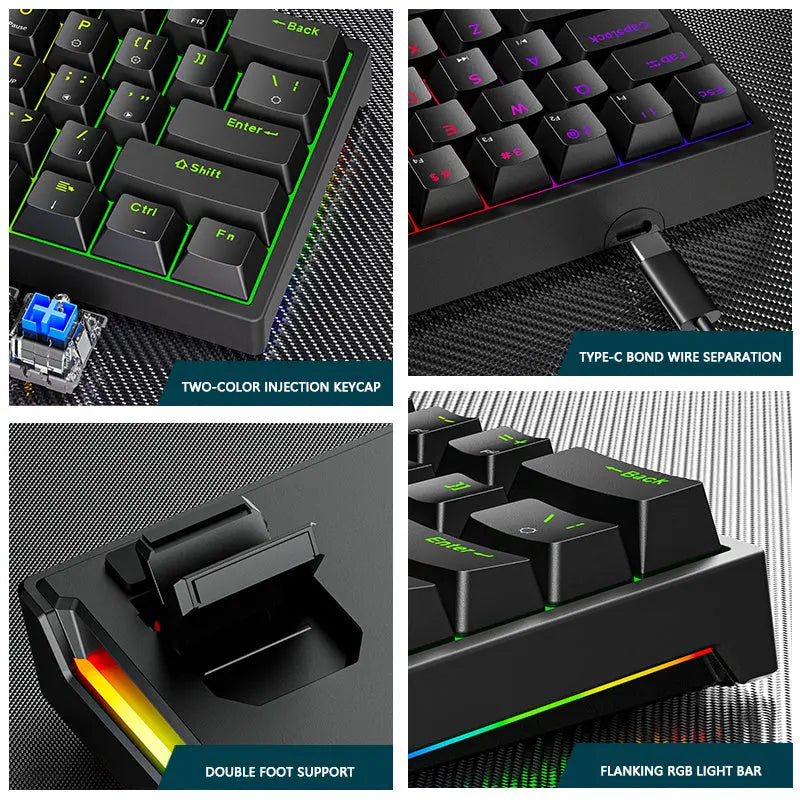 Plastic mechanical keyboard for games - Whispering Desires Shoppe