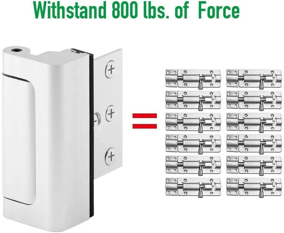 Child Safety Door Reinforced Lock With 3 Inches Stop Aluminum Alloy Hinge Upgrade Night Lock - Whispering Desires Shoppe