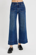 RISEN Elastic Band Wide Leg Jeans - Whispering Desires Shoppe