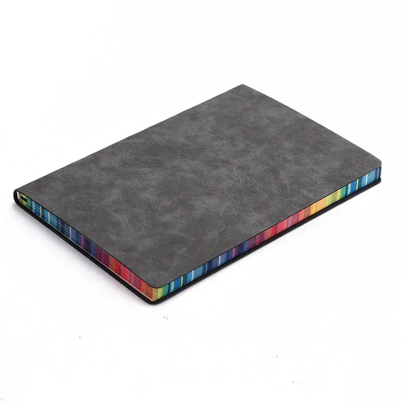 Colorful Rainbow Side A5 Leather Cover Notebook - Whispering Desires Shoppe