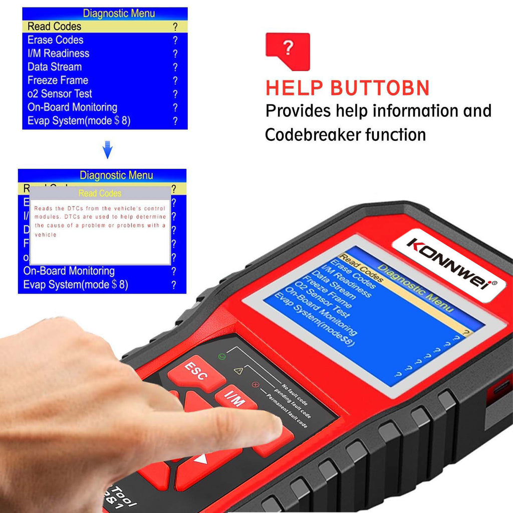 KW850 OBD2 CAN BUS Code Reader car engine fault code detector scanner - Whispering Desires Shoppe