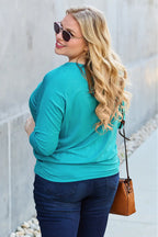 Basic Bae Batwing Sleeve Round Neck Top - Whispering Desires Shoppe