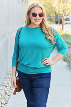 Basic Bae Batwing Sleeve Round Neck Top - Whispering Desires Shoppe