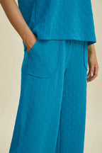 Double Take Textured Drawstring Hoodie & Pocketed Pants - Whispering Desires Shoppe
