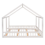 Twin Size House Platform Beds Two Shared Beds  White eprolo
