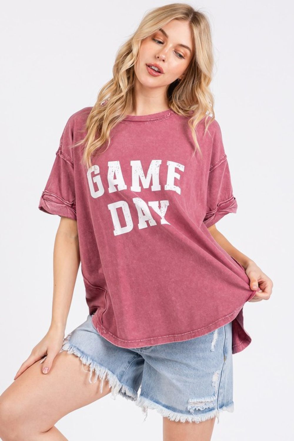 Mittoshop GAME DAY Round Neck Short Sleeve T-Shirt - Whispering Desires Shoppe