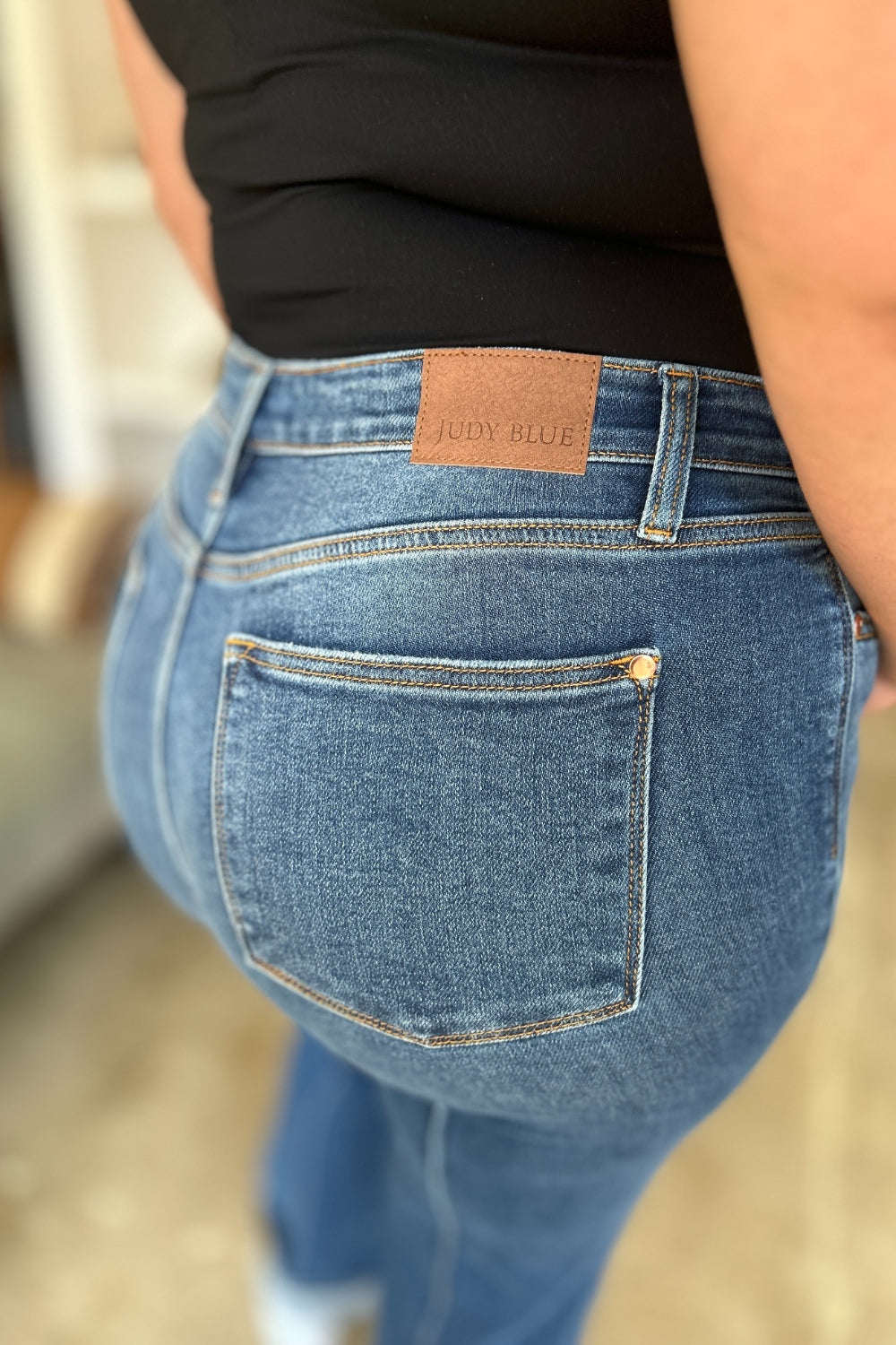 Judy Blue High Waist Front Seam Straight Jeans - Whispering Desires Shoppe