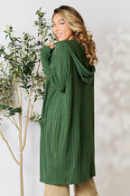 Basic Bae Pocketed Longline Hooded Cardigan - Whispering Desires Shoppe