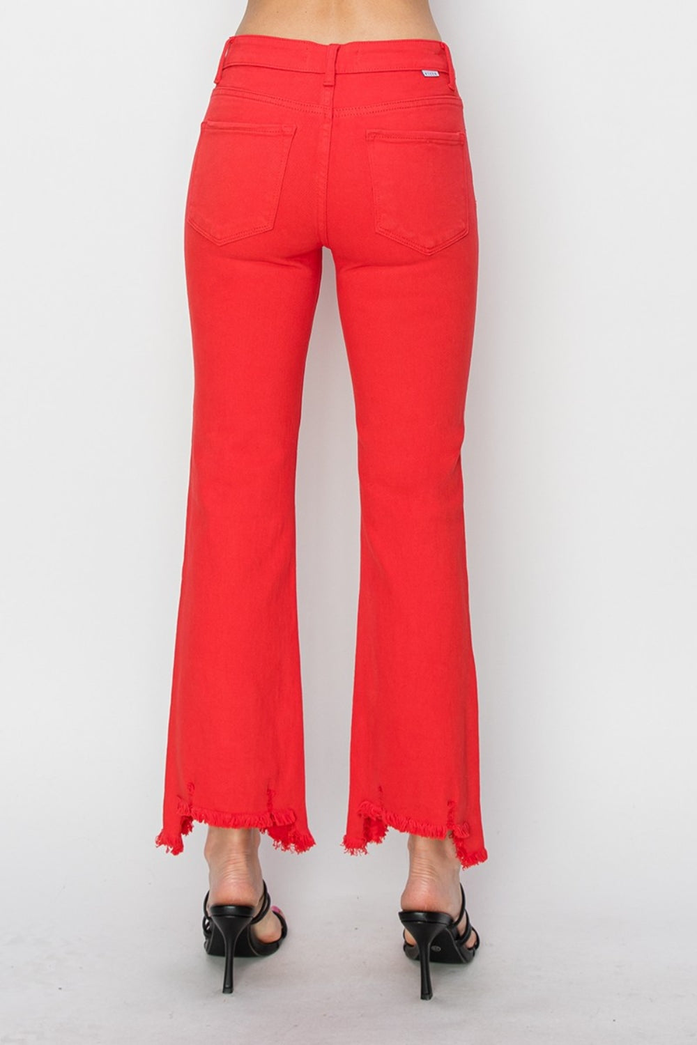 RISEN Mid Rise Step-Hem Cropped Pants — Stretch Cotton - Whispering Desires Shoppe