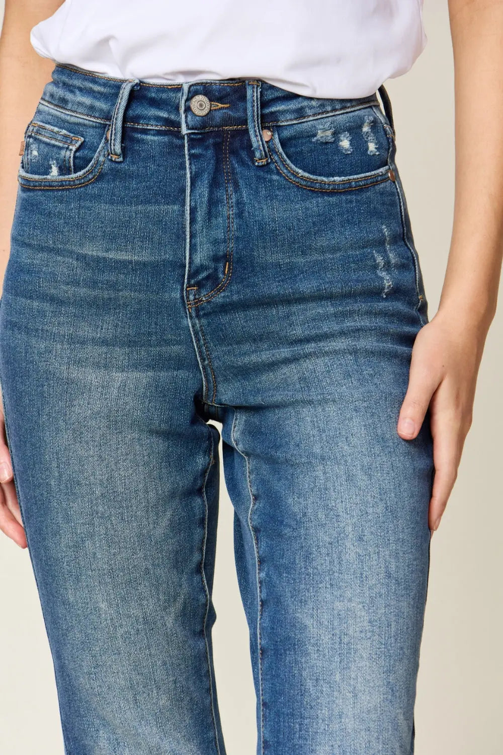 Judy Blue High-Waist Tummy Control Slim Jeans - Whispering Desires Shoppe