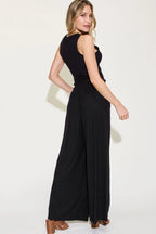 Ribbed Tank & Wide-Leg Pants Two-Piece Set - Whispering Desires Shoppe