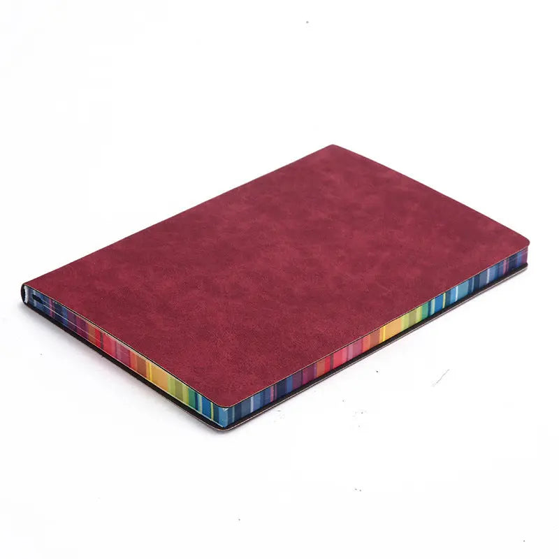 Colorful Rainbow Side A5 Leather Cover Notebook - Whispering Desires Shoppe